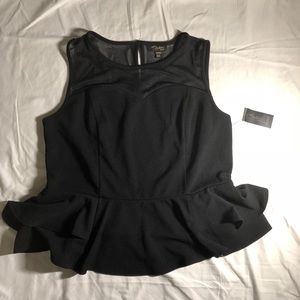 NWT Thalia sodi Black peplum top